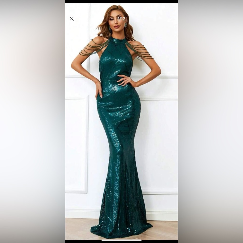 Emerald green dress